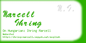 marcell ihring business card